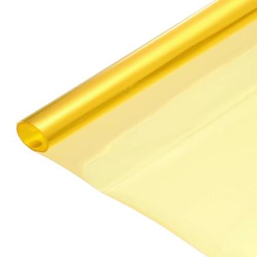 Imagem de PATIKIL 30,48 cm x 122 cm Película de luz de carro, farol de veículo, farol de neblina, autoadesivo, rolo de folha de adesivo para carros, caminhões, trailers, SUV, dourado