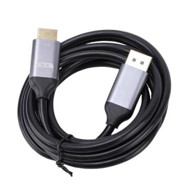 Imagem de Yunseity Cabo DisplayPort para, Suporta 8K a 60 Hz 4K a 120 Hz, Conectores Externos Banhados a Ouro 24K de Tecido de Nylon, Com Blindagem de 5 Camadas, para Exibição de Projetor de TV
