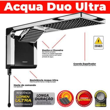 Imagem de Chuveiro Lorenzetti Economico Acqua Duo Ultra Black C Cromado 220v 780