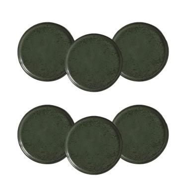 Imagem de Conjunto Pratos Para Pão Bio Greenery 6 Peças Porto Brasil Verde