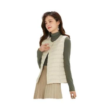 Imagem de Colete Puffer Ultra Leve Sem Mangas Para Mulheres, Quente E Portátil, 