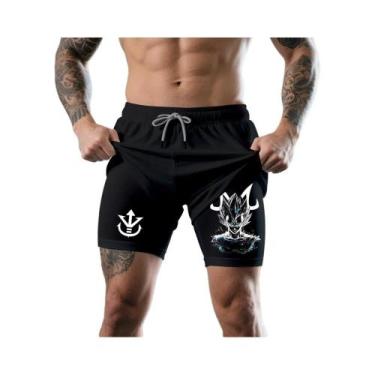 Imagem de Shorts De Treino Goku Battle Pose Dragon Ball Z Com Cintura Ajustável 