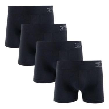 Imagem de Kit 4 Cueca Boxer Masculina Microfibra Sem Costura Zee Rucci Premium, 