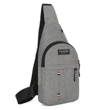 Imagem de Pochete Transversal Feminina Pequena Cinza Bolsa Masculina - Vetter, C