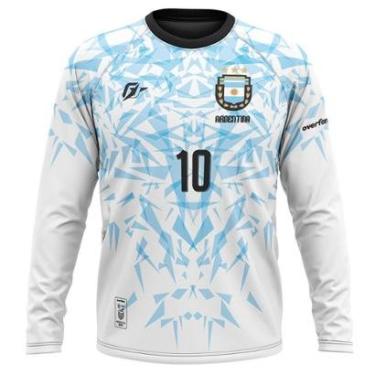 Imagem de Camiseta Manga Longa Filtro UV Argentina Tri Campeã-Masculino