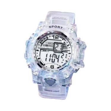 Imagem de Relógio Digital Esportivo Luxuoso Unissex YIKAZE Design Transparente E