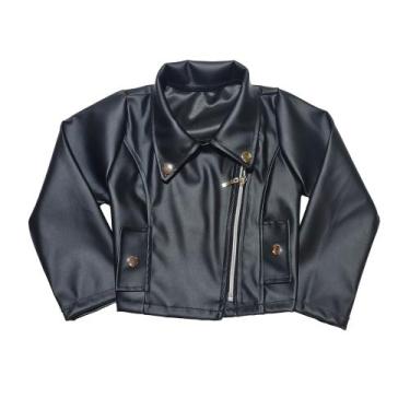 Imagem de Jaqueta Para Meninas Infantil material ecológico - 2L Kids, Preto, 4