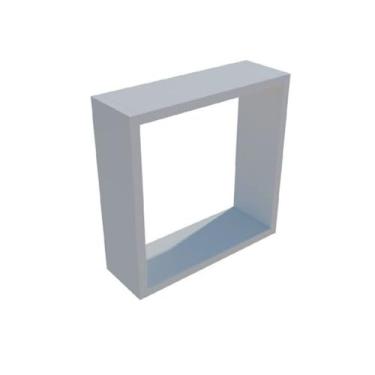 Imagem de Kit 3 Nichos Quadrado S/Fundo Quarto Parede Branco 30x30x10 15mm Decorativo