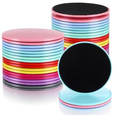 Imagem de Lemecima Pacote a granel de 18 peças de sliders principais - Sliders de exercício de dupla face para malhar em pisos de academia e tapetes - Discos de treino fitness de 9 cores para treinamento de