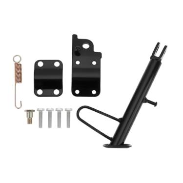 Imagem de YINETTECH Suporte lateral de motocicleta resistente de 20 cm para motocicleta, carro elétrico, bicicleta, preto