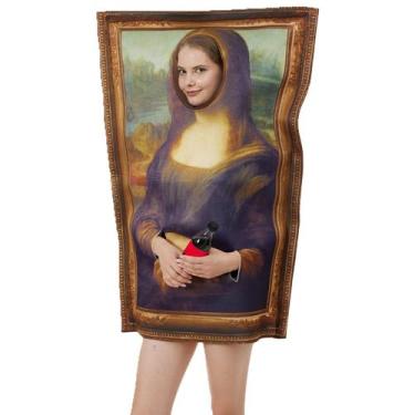 Imagem de Traje mural de Halloween Fockety Mona Lisa resistente a lágrimas