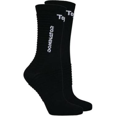 Imagem de Meião Topper Treino Dominator Futebol Adulto Masculino, U, Preto