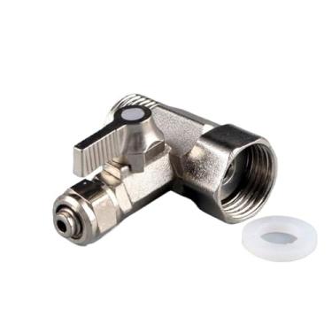 Imagem de 1/5.1 cm Rosca fêmea/macho tubo 3/20.3 cm válvula de esfera de liga de zinco RO adaptador purificador de água jardim torneira de água conector acessórios de hardware