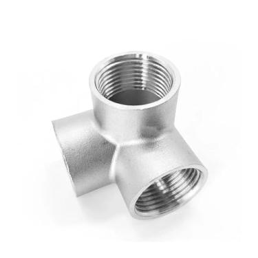 Imagem de 1/10.2 cm 3/20.3 cm 1/5.1 cm 3/10.2 cm 2.5 cm 3.2 cm 3.8 cm 5.1 cm 5.1 cm BSPT fêmea 3 4 5 vias Cruz de canto 304 conector de encaixe de tubulação de aço inoxidável gás de água (3 vias, 1-1l4 BSP)