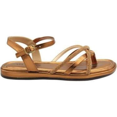 Imagem de Sandália De Dedo Via Scarpa Tiras Cruzadas Caviar Feminina-Feminino