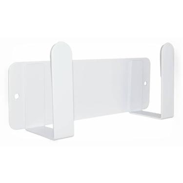 Imagem de BelleJoomu Suporte de tábua de corte montado na parede de aço inoxidável adesivo multifuncional organizador de cozinha rack de armazenamento de tampa de panela 17,8 cm x 5,8 cm x 4,6 cm, branco