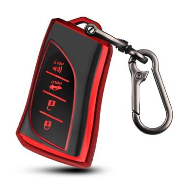 Imagem de MILD EAST Capa de chaveiro adequada para Lexus, capa de chave de proteção TPU com 4 botões compatível com 2018-2025 ES250 ES300h ES350 RX350 UX200 LS500 LS500H LC500 LC500h NX250 NX350 GX550 TX