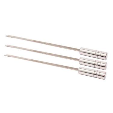 Imagem de 3 (três) Espetos Espada Para Parrilha Churrasco 60Cm INOX430 - Major B