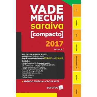 Imagem de Vade Mecum Saraiva Compacto 2017 - Brochura - SARAIVA (JURIDICOS) - GR