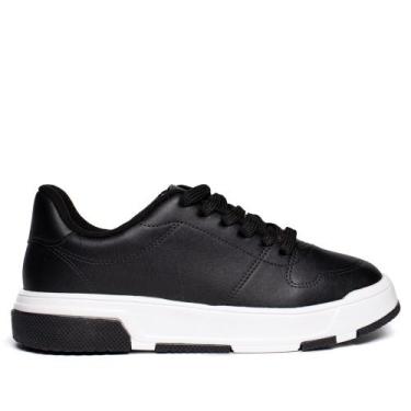 Imagem de Tênis Feminino Vizzano Casual Pelica Preto, Preto, 37