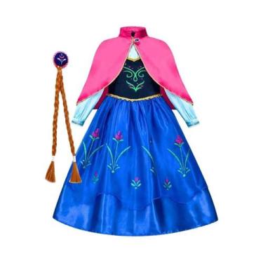 Imagem de Fantasia Infantil Elsa Anna Frozen Princesa Para Halloween 2026 - Traj