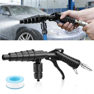 Imagem de Linkstyle Pistola de descarga do sistema de refrigeração, ferramenta de backflush do núcleo do aquecedor de ação da alavanca, limpador do sistema de resfriamento do radiador, kit de descarga de ar e