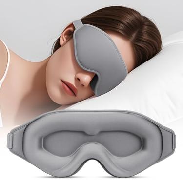 Imagem de Máscara de dormir para dormir de lado, aprofundamento 3D dos contornos da cavidade ocular com bloqueio de luz - Máscara de olho de tecido macio respirável confortável para homens e mulheres, alça