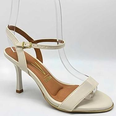 Imagem de Sandália Feminina Vizzano Salto Alto Estilo Conforto 6252.100, Branco 