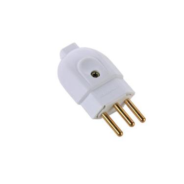 Imagem de Kit 12 Plugue Macho 2P+T 10 A 250 V Tramontina Branco