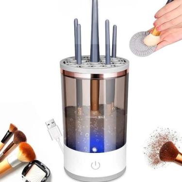 Imagem de Limpador Elétrico Pincéis Maquiagem Limpeza Automático - Correia