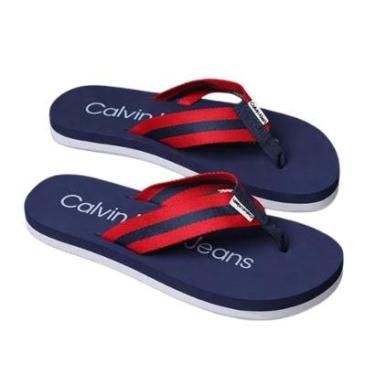 Imagem de Chinelo Feminino Calvin Klein Cadarço Stripe CF5PC43CH854-Feminino