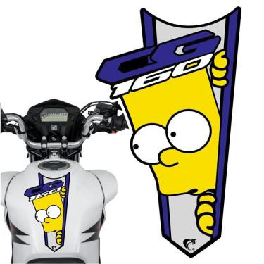 Imagem de Adesivo Faixa Gravata Sem Resina Moto Cg 150/160 Bart Simpson Azul Cor Cg 160