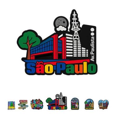 Imagem de 12 Imãs de Borracha Turístico Av. Paulista Cidade São Paulo - Portal d