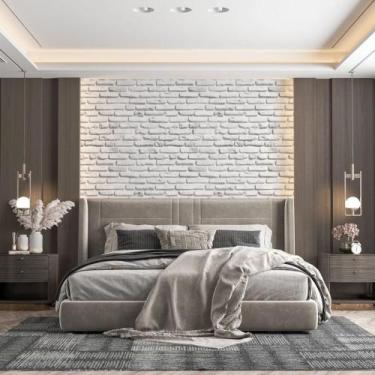 Imagem de Papel de Parede Adesivo Autocolante Decorativo Tijolinho Acizentado co