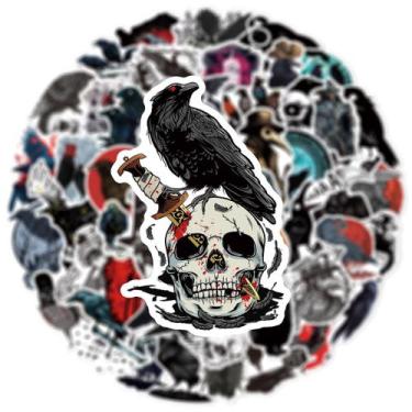 Imagem de Adesivos Plague Crow Anime Cartoon Decalques 50 peças de PVC impermeáv
