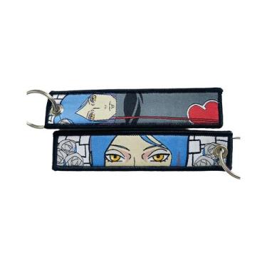 Imagem de Chaveiro Bordado De Personagem De Anime, Chaveiro Estiloso Para Motoci