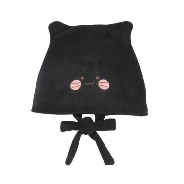 Imagem de Gorro feminino MOSSTYUS de crochê tricotado com protetor de ouvido