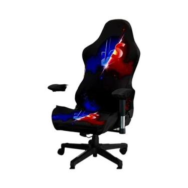 Imagem de Capa Elástica Para Cadeira De Escritório Em Fibra De Leite Com Estampa