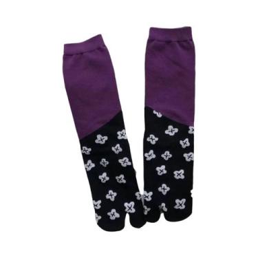 Imagem de Meias Tabi Japonesas Jacquard Multicoloridas Com Dedo Dividido, Design