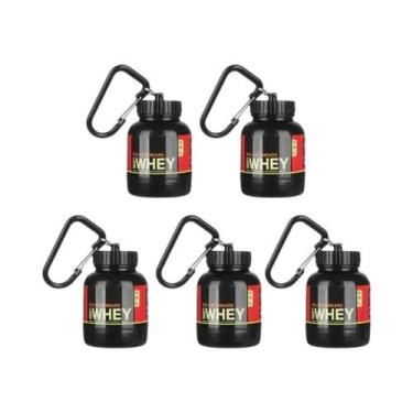 Imagem de Frascos Portáteis De 100ML Para Proteína Em Pó, 20 Peças Com Chaveiro,
