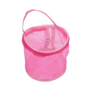 Imagem de Bolsa Organizadora De Fios Coloridos Em Malha Para Crochê E Tricô - Ac