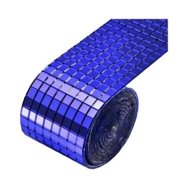 Imagem de Pastilhas De Mosaico Espelhado Prateado 5x5mm 10x10mm Em Grade Autoade