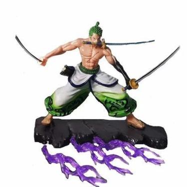 Imagem de Boneco Rorono Zoro Anime One Piece Luffy Estatueta Brinquedo Coleciona
