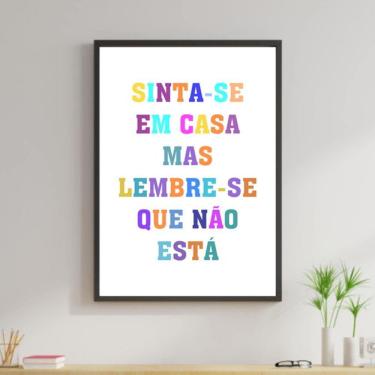 Imagem de Quadro Decorativo Sinta-se Em Casa - Colorido