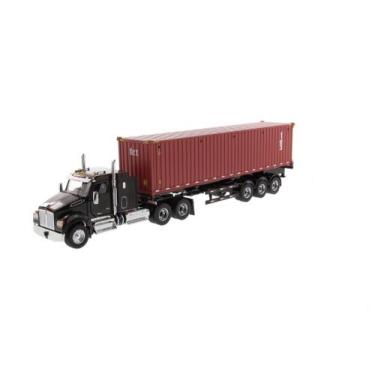 Imagem de Miniatura Caminhão Container 1/50 Kenworth T880, Preto