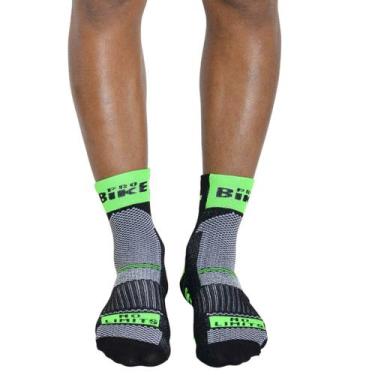 Imagem de Meia masculina cano médio para ciclista Apollo, Verde