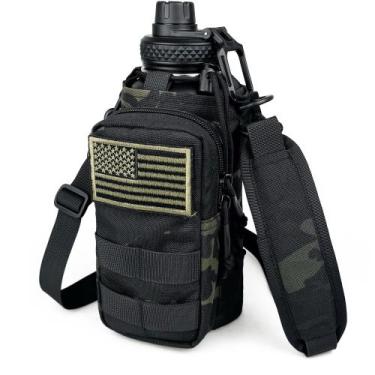 Imagem de Garrafa DEFUNX 0,9L Isolada em Aço Inoxidável Camuflada Preta