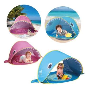 Imagem de Tenda de Praia Com Piscina Infantil Modelo Tubarão Azul SNH03 Snel Hom