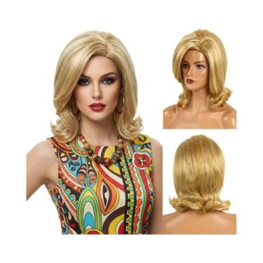 Imagem de Peruca Sintética Curta Preta Com Franja Para Mulheres, Estilo Retrô An