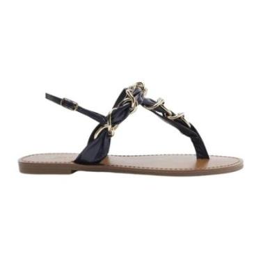 Imagem de Sandália Rasteira Slim Elos Metálicos Lançamento Arezzo-Feminino